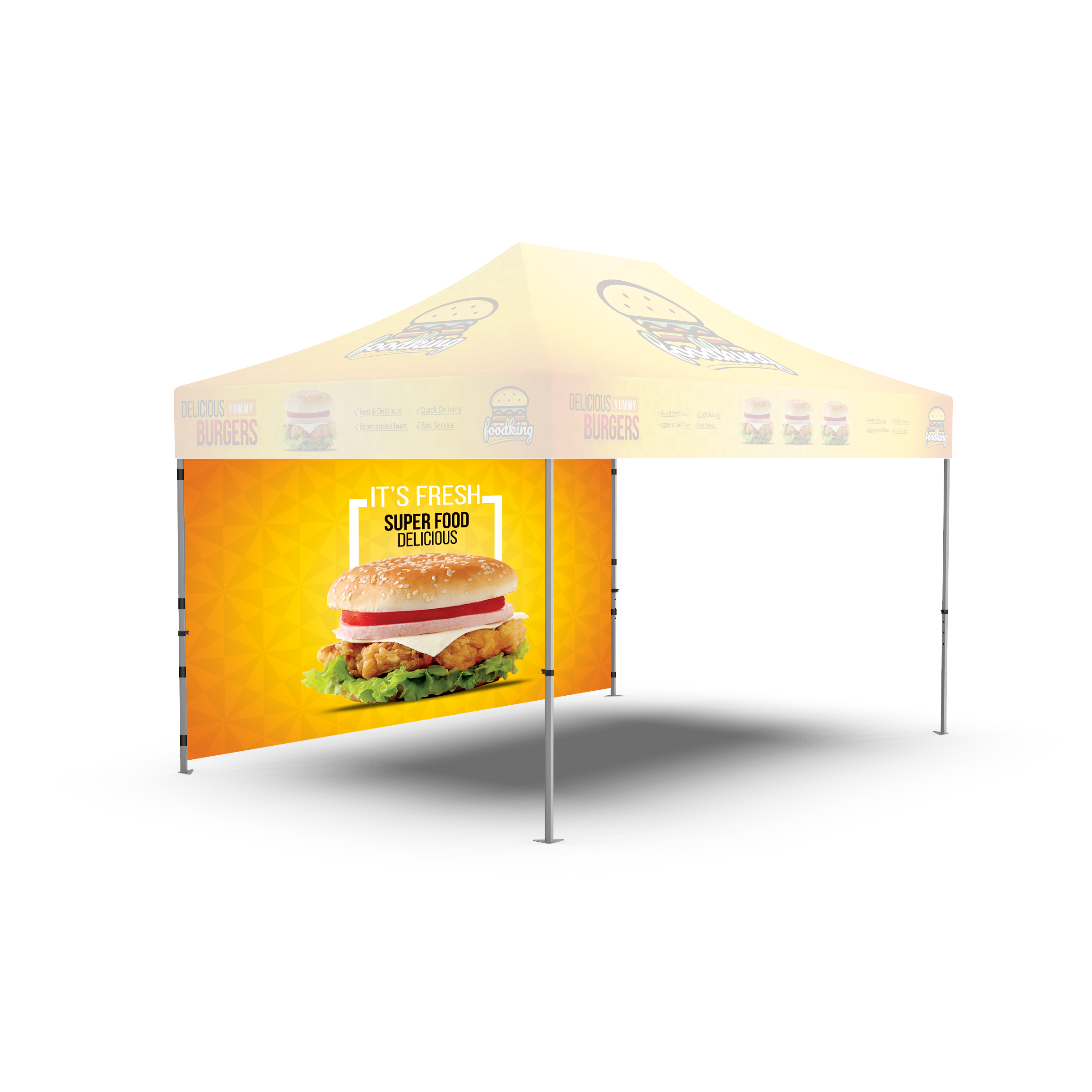 wide custom canopy walls