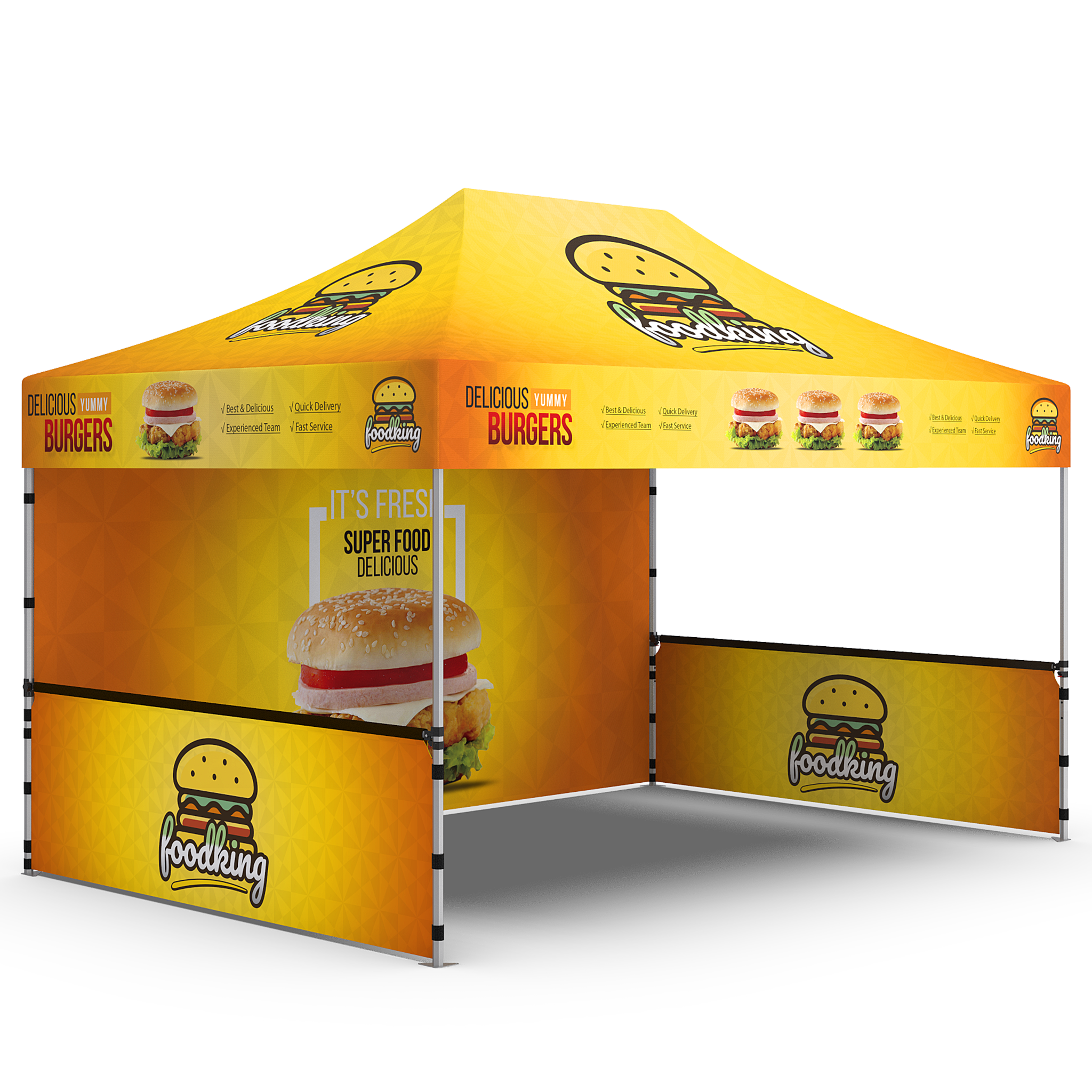 custom canopy kit with walls and skirts