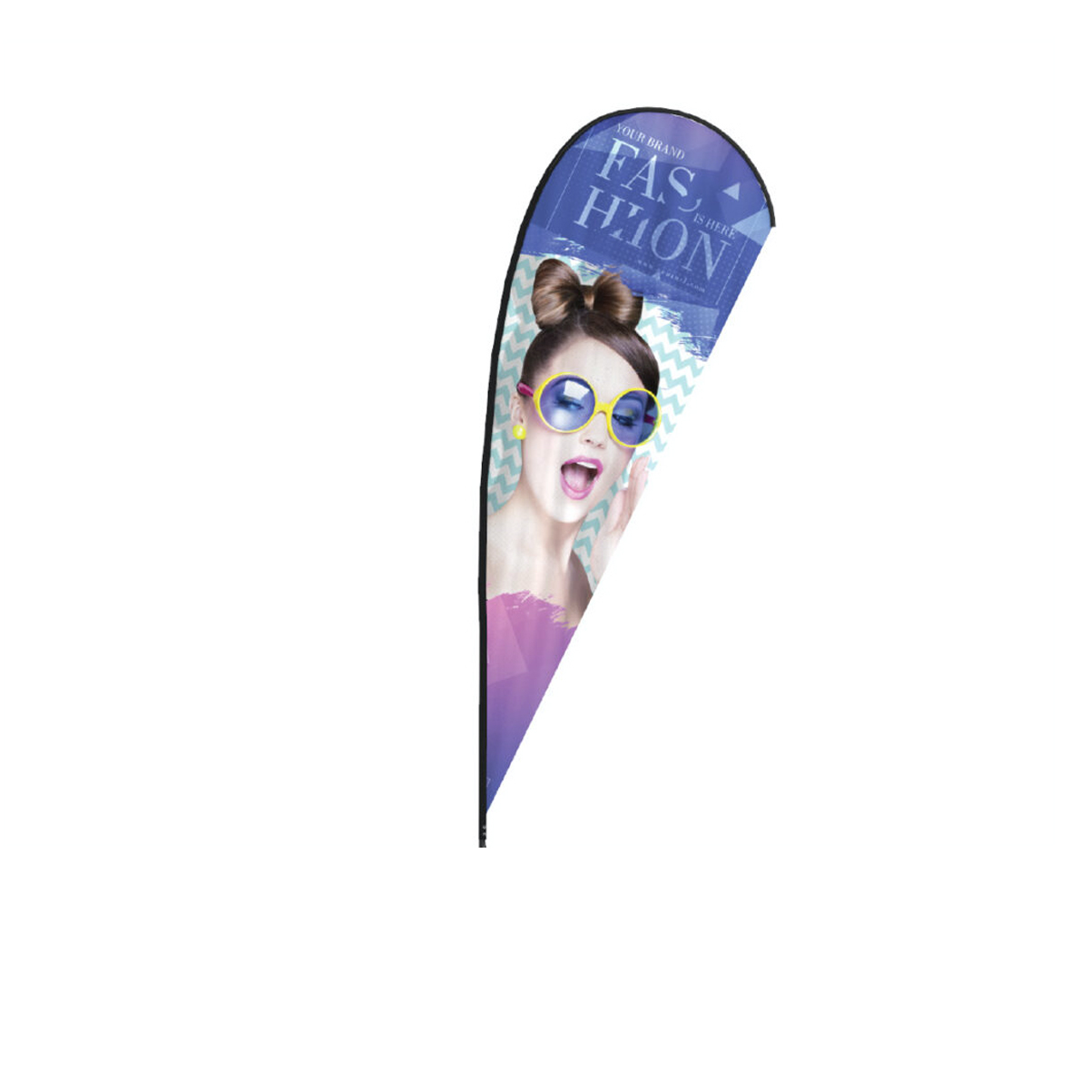 teardrop banner replacement graphic