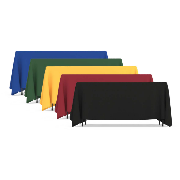 colored table throws