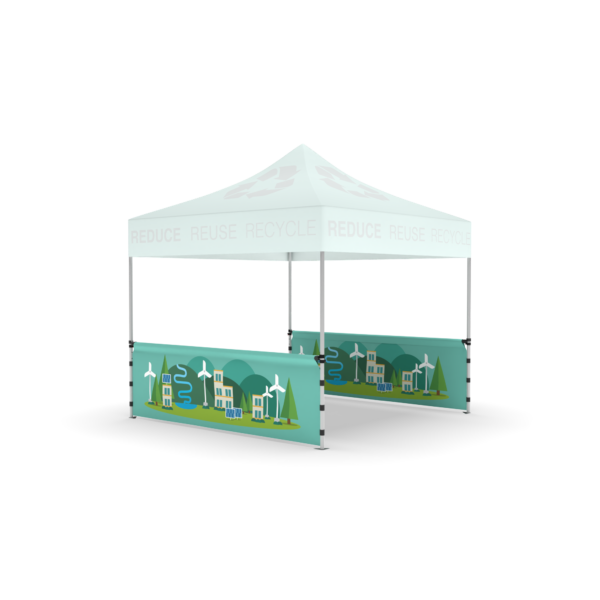 10'x3' Dye Sublimated Side Skirt on Recycled Polyester (Double Sided)