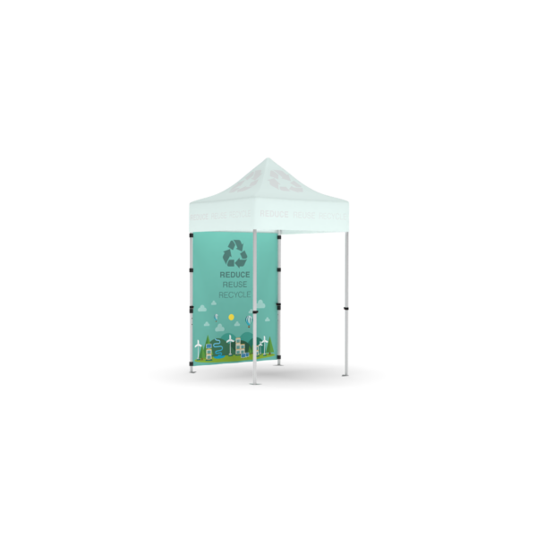 5'x7' Dye Sublimated Canopy Wall on Recycled Polyester
