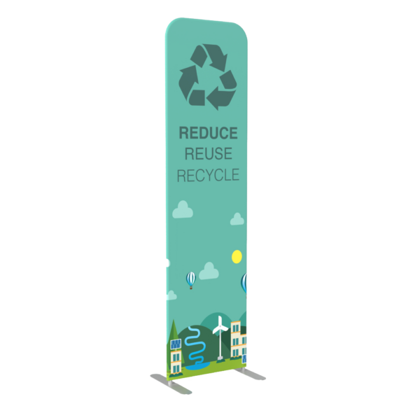 24" x 90" Premier Tube Banner Stand on Recycled Polyester