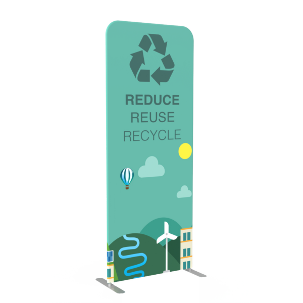 36" x 90" Premier Tube Banner Stand on Recycled Polyester